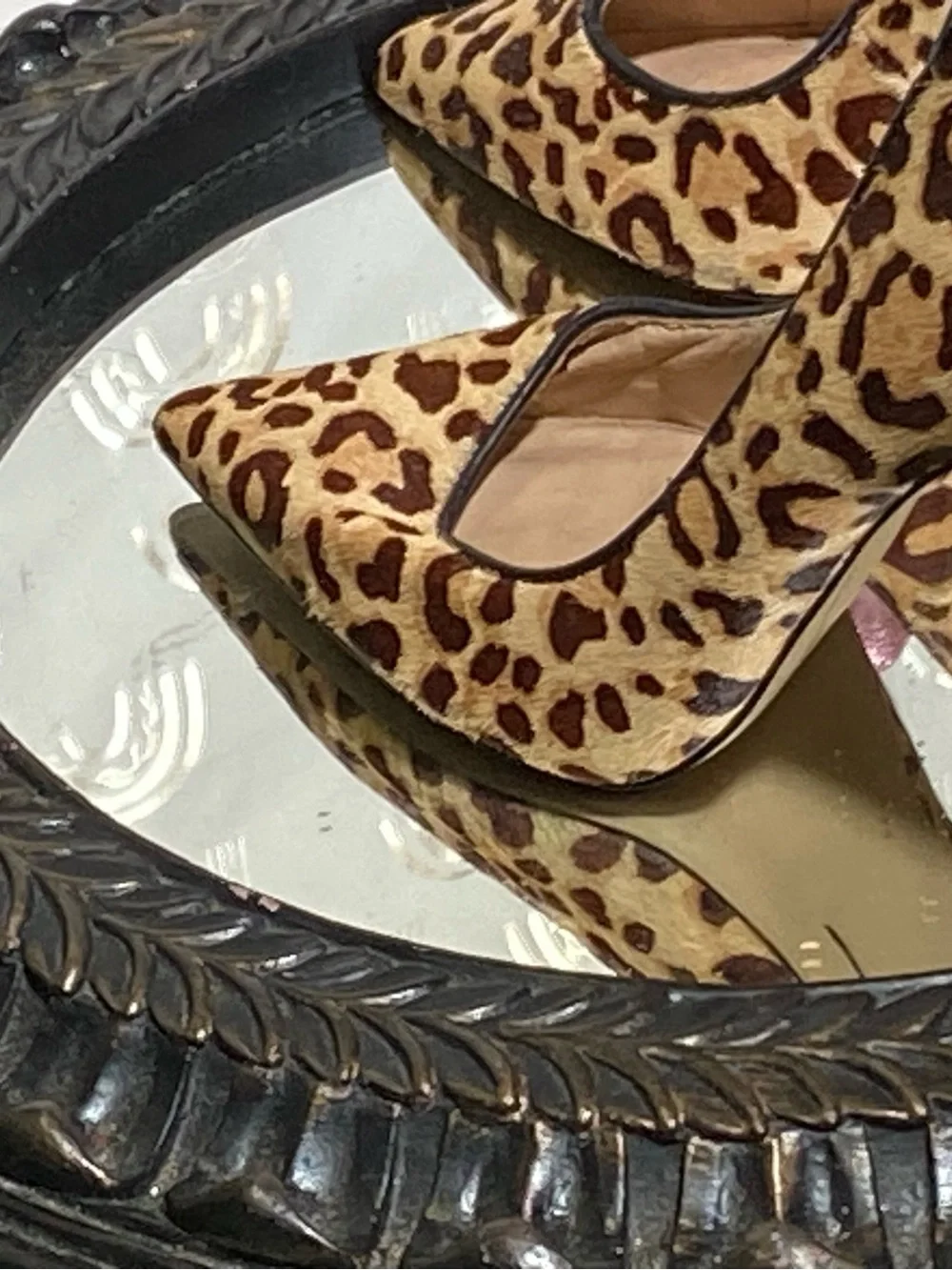 Steve Madden Leopard Print Pointed Toe Pumps - Tan/Brown